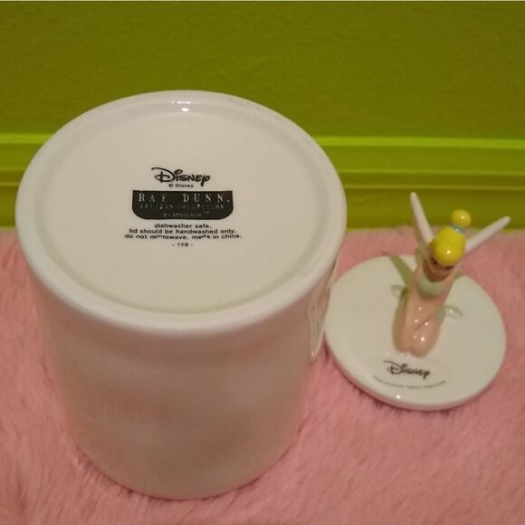 Rae Dunn Disney Tinkerbell Ceramic Cookie Jar - Picture 3 of 5
